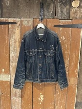 Levi’s Denim Blue Jacket Vintage Cotton Custom Painted Long Sleeved Buttons
