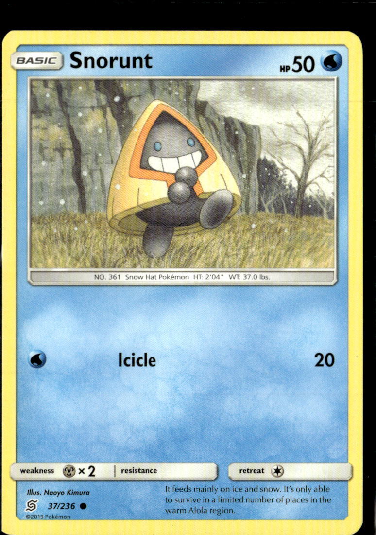 Pokemon Snorunt 37/236 Unified Minds Non Holo Common  2 Card Lot