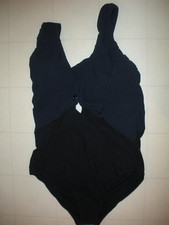 Amoressa Miraclesuit Navy  Black New Moon Halley 1 Pc Swimsuit Sz 14 NWT