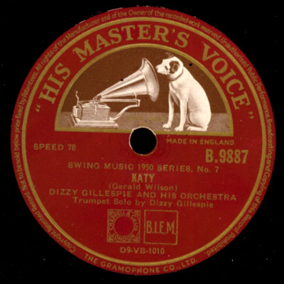 DIZZY GILLESPIE & ORCH. Katy / Lover, come back to me    Schellackplatte  X3493