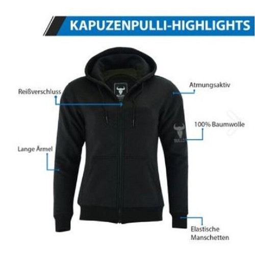 Damen Motorrad Hoodie Schutzjacke, Biker Hoodie - Bild 4 von 6