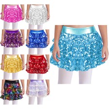 US Kids Girls Shorts Ballerina Dance Party Skirted Clothing Dress Up Fitness Gym