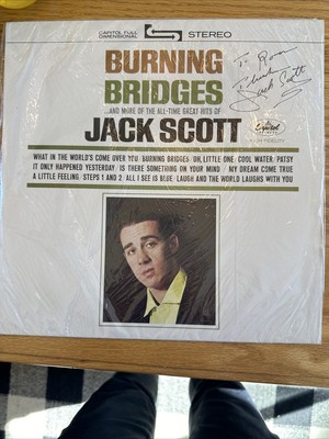 Jack Scott   Burning Bridges - 1964 - Capitol Records ST 2035 Vinyl LP VG/G