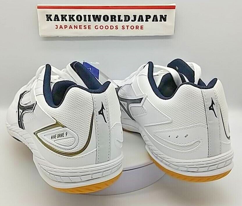 Mizuno Unisex Table Tennis Shoes WAVE DRIVE White/Navy/Gold