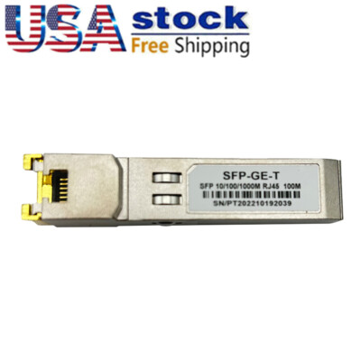 SFP-GE-T Transceiver Module SFP to RJ45 Copper 1000BASE-T GLC-T  10/100/1000M