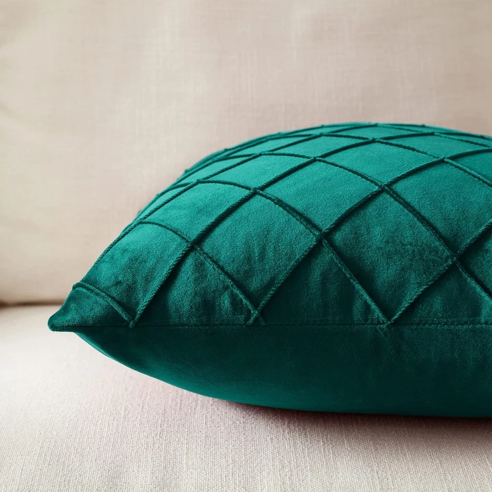 天鹅绒靠垫套 2 件装方形腰枕套沙发枕套装饰 — 第 4/4 张图片