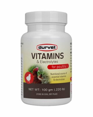 Durvet Vitamins & Electrolytes for Poultry 100 gm Water Soluble Premix