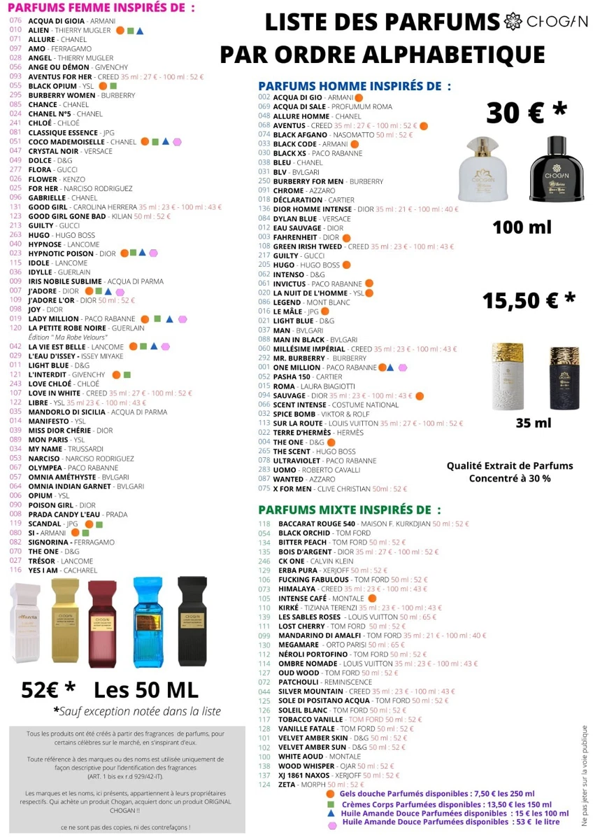 Liste marque vêtement homme sale