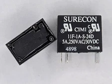 10PCS SURECON 4PIN DIP 24V 5A Relay CIMI-11F-1A-S-24D