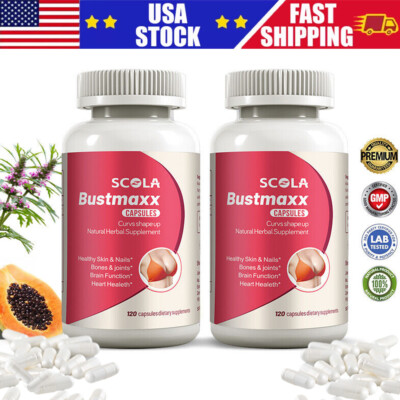 120 PILLS STRONG BREAST GROWTH CAPSULES BUST ENHANCEMENT 3400MG CAPSULES US