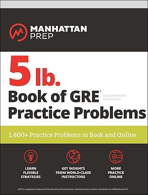 5 lb. Book of GRE Practice Problems Problems on All Subjects, Includes 1,800...