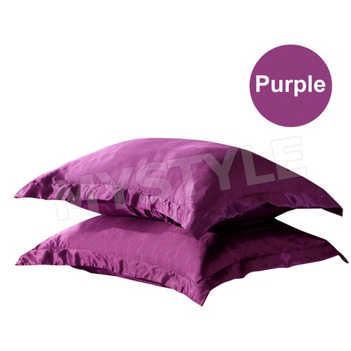 2in1 Silk Satin Pillow Cases Cover Solid Standard Bedding Smooth Soft PillowCase - Picture 13 of 15