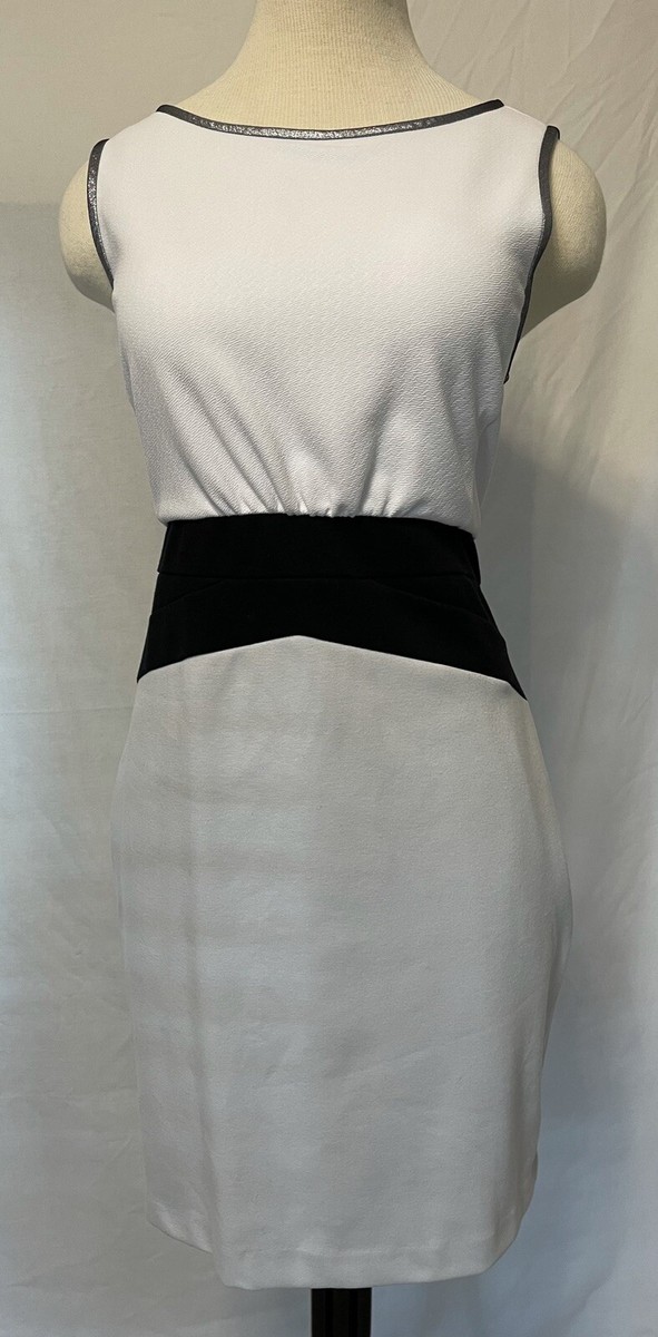 Jennifer Lopez Sleeveless Pencil Dress Size 14 White/Black/Gray Jennifer Lopez Sleeveless Pencil Dress Size 14 White/Black/Gray