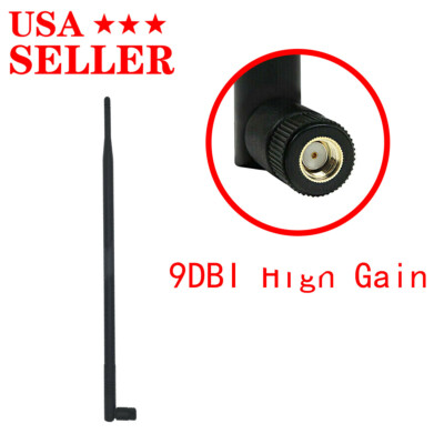 New 9dBi high gain WiFi antenna RP-SMA for Linksys ASUS TP-Link D-Link router US