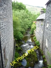 Photo 6x4 Afon Deri, Corris Looking upstream from Bridge Street The river c2015