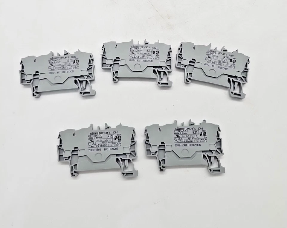 WAGO 2002-1301 1001077435 WIRING TERMINAL, LOT OF 5, NEW - Image 2 of 3