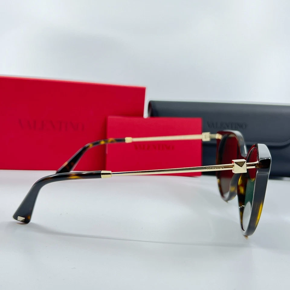 Gafas de sol Valentino VA4069 5002/71 tortuga redondas con lentes verdes 140 3N Foto 4 de 4