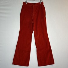 Vtg 1970s Levi  s 714 Bell Bottom Red Corduroy Pants 28 x 32 USA Talon Zipper