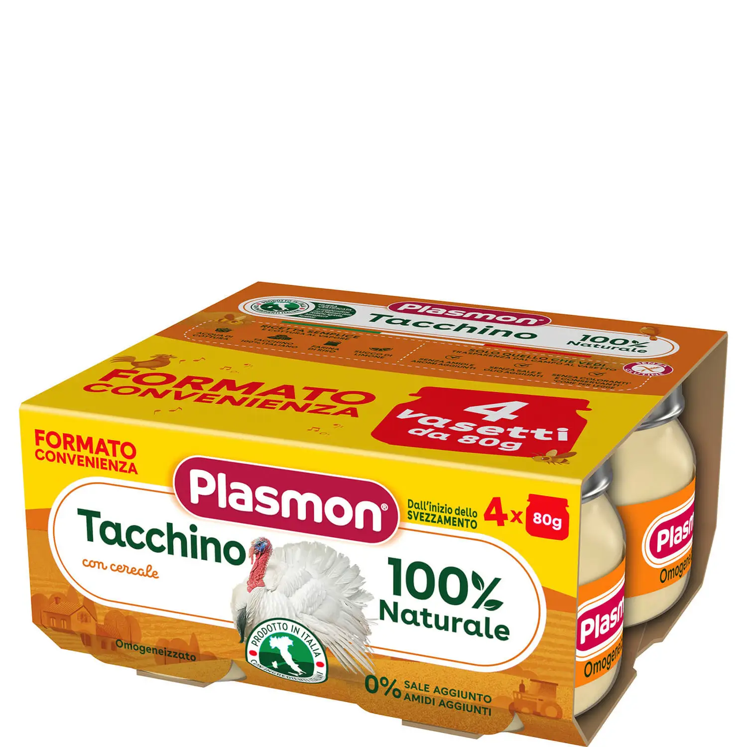 PLASMON OMOGENEIZZATO DI TACCHINO 4x80g
