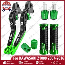 For KAWASAKI Z1000 Z 1000 2007-2016 CNC Handle Grips Cap Brake Clutch Levers Set