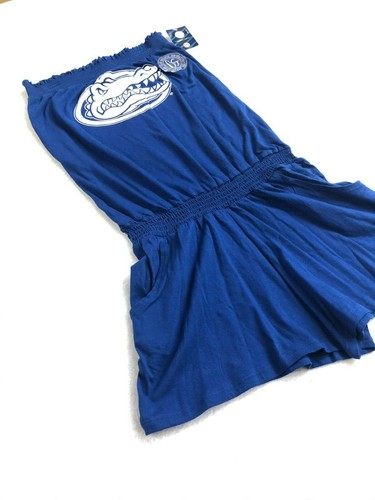 Florida Gators Women's Romper Strapless 1 Piece Junior Fit Officially Licensed - Picture 2 of 7