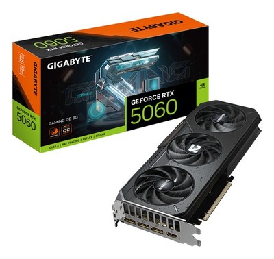 GIGABYTE GeForce RTX 5060 GAMING OC 8G Grafikkarte - 8GB GDDR7, 128bit, PCI-E
