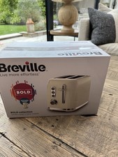 Breville Bold 2 Slice Toaster with High-Lift & Wide Slots | Cream & Silver Ch...