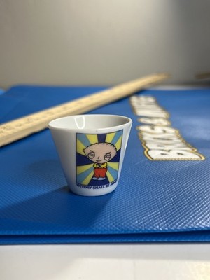 Early 2000 s Family Guy Mini Shot Glass Stewie  victory Shall Be Mine  