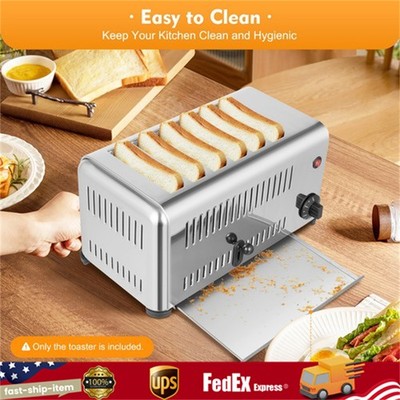 1680W Commercial Conveyor Toaster Stainless Industrial Bread Toaster 6 Slice