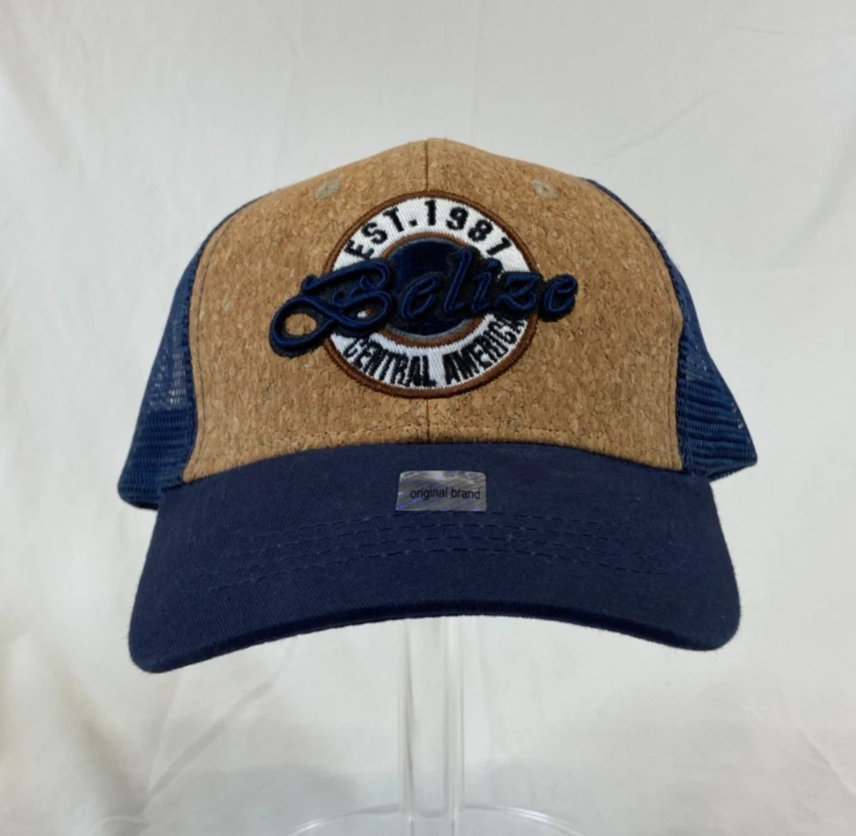 Belize Central America Baseball Cap Snapback Hat Mesh Back Cork Travel NWOT OSFA