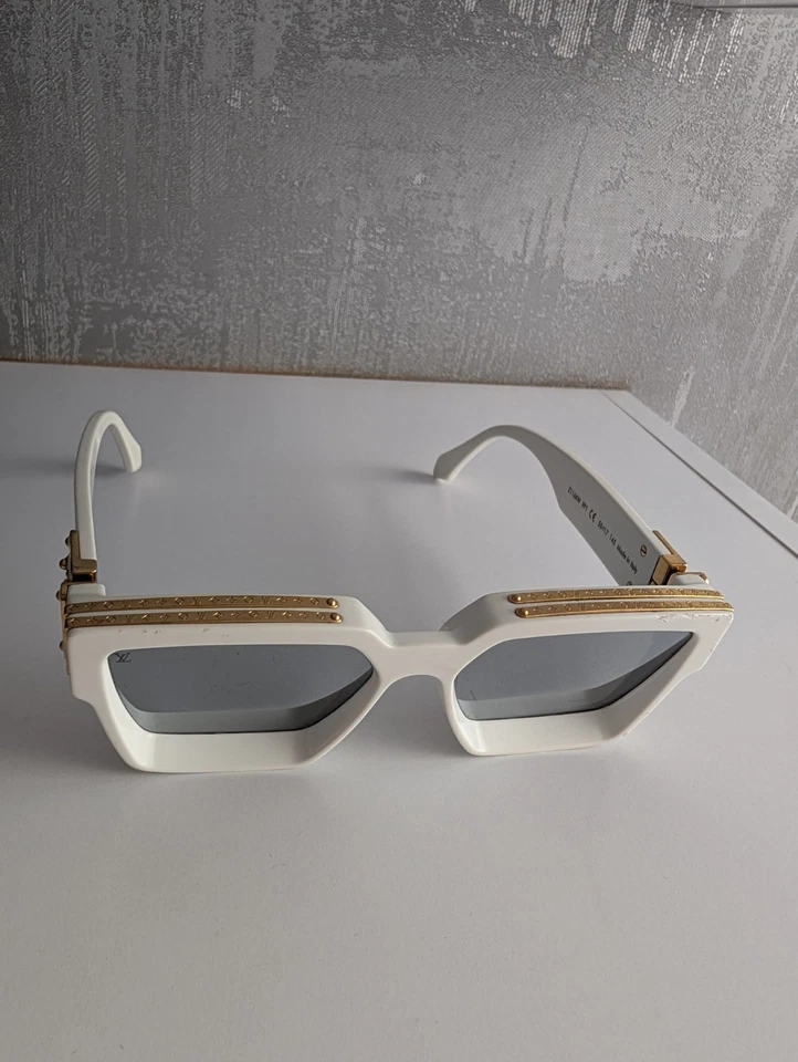 Gafas de sol Louis Vuitton monograma 1,1 millonario oro blanco para hombre unisex Z1166W Foto 3 de 4