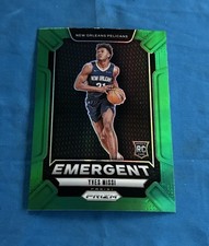 2024-25 Panini Prizm Basketball Yves Missi Emergent Green #21 Rookie RC
