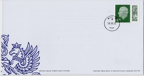 2025 GB KCIII *NEW* TARIFF £3.40 Definitive FDC FIRST DAY 30.9.25 WINDSOR SHC