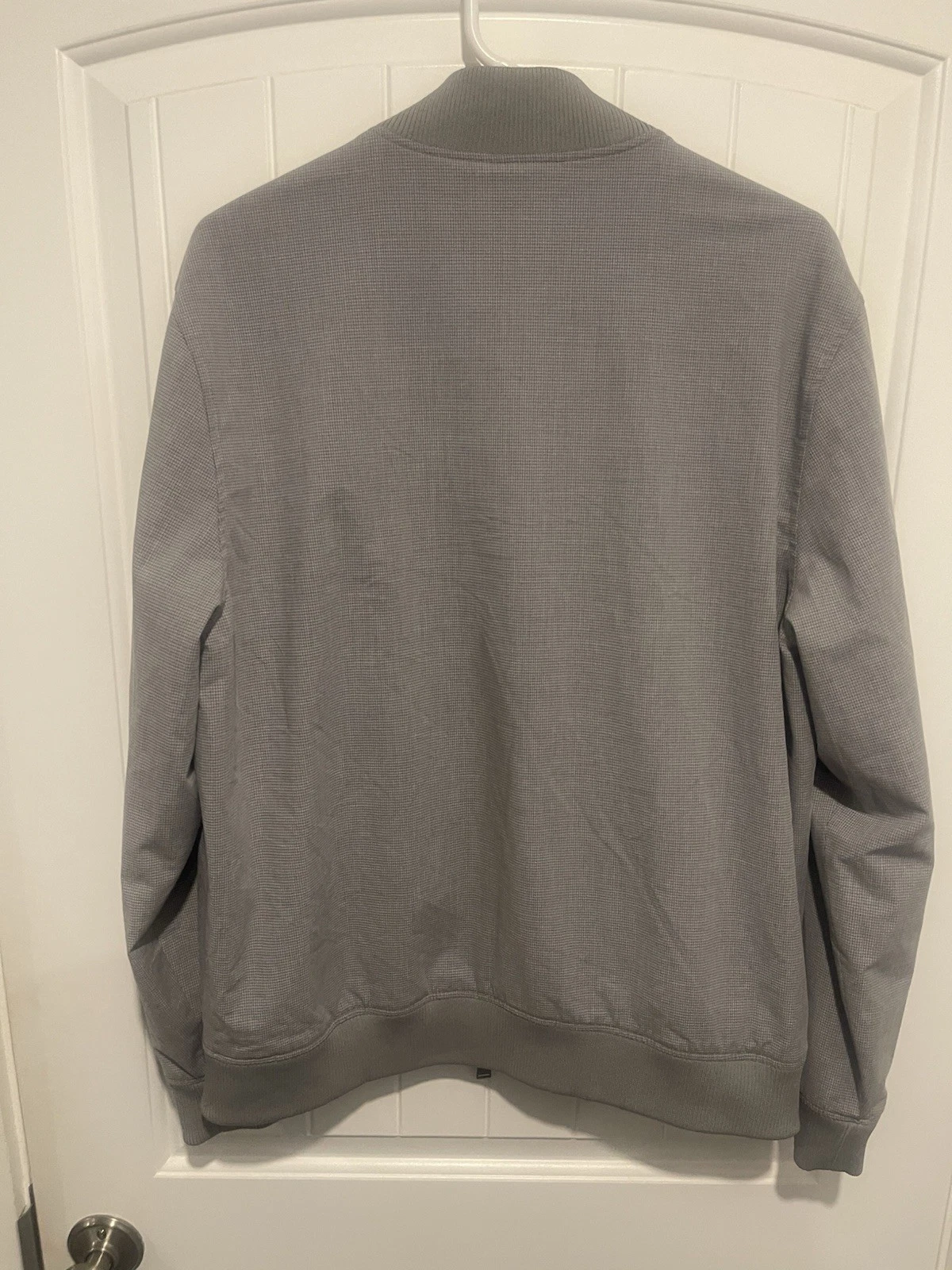 Kenneth Cole Reaction Mens M Gray Bomber Jacket Full Zip Modern Fit NWOT image 7
