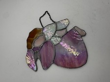    Large Stained Glass Angel with Horn     