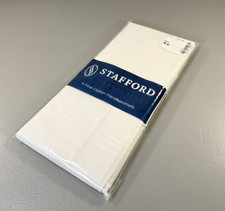 Stafford 6 Fine Cotton Handkerchiefs White 16x16  New Sealed Pack