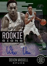 2020-21 Panini Illusions Rookie Signs Emerald Green Devin Vassell RC Auto 12/25