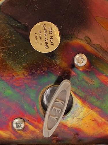 Vtg Berkeley Designs Tin Copper Church Music Box "Amazing Grace" Tested Works - Picture 5 of 14