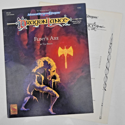 Feuerstein Axt. Dungeons & Dragons 2nd DragonLance Modul DLQ2. EX