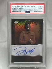 2025 Topps Chrome WWE X Cactus Jack Je'Von Evans Astro Knights Auto /10 PSA 9