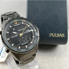 VINTAGE PULSAR BY SEIKO Z021-X009 ANA-DIGI BLACK ALARM CHRONOGRAPH MEN'S WATCH