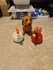 Vintage Fisher Price Little People 2 Chicken Rooster  Farm Animals Dog