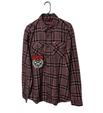Dixxon Flannel Co Shirt Mens Large Red Black Plaid The Smith UNRELEASED NWT