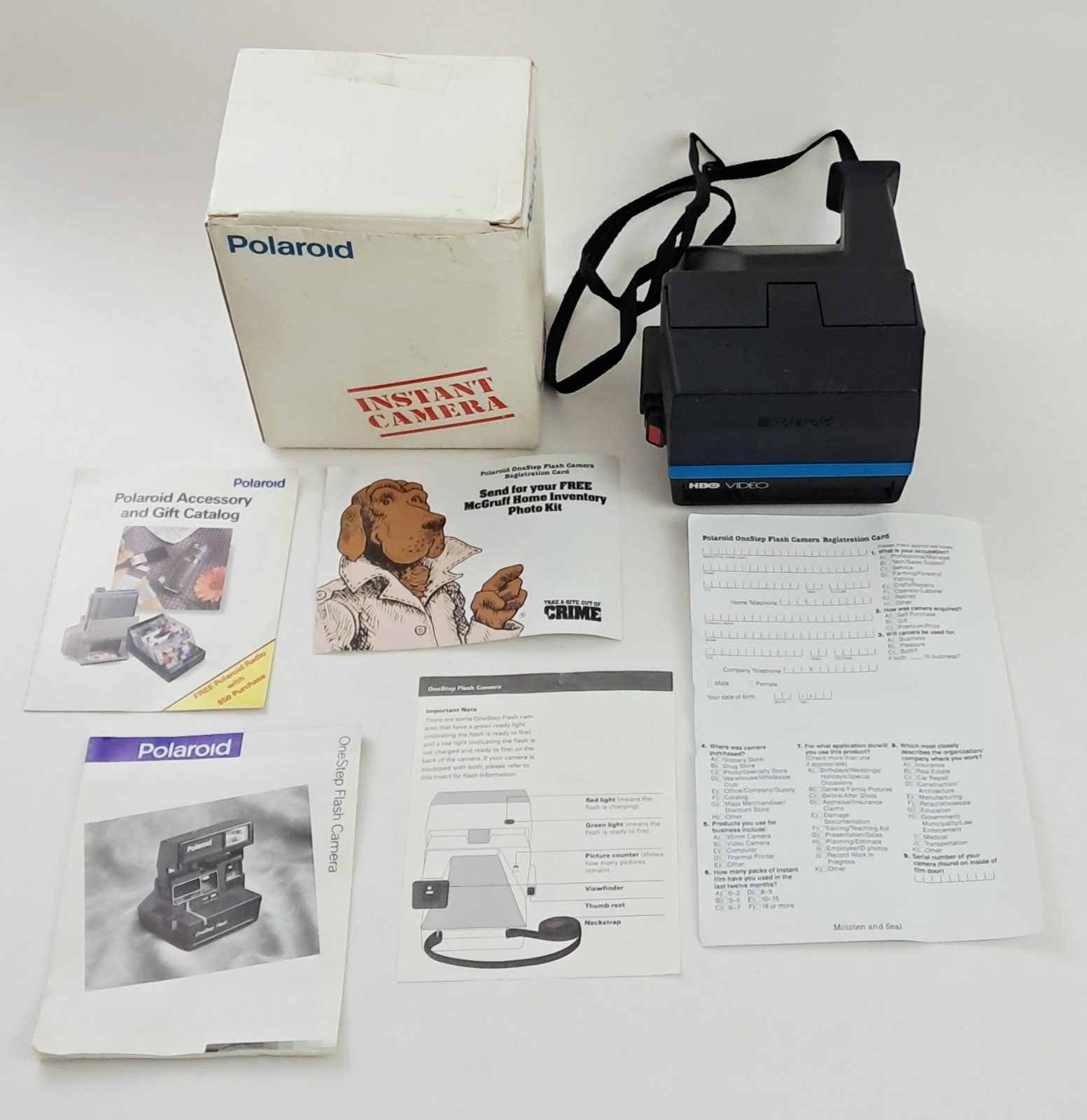 Polaroid HBO Video Spirit 600 Promo Instant Film Camera Box 