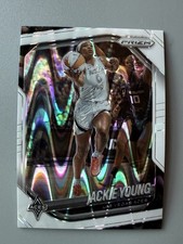 2025 Panini Prizm WNBA #23 Jackie Young White Seismic Prizm