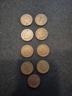 9 Vintage 1887 Indian Head Penny Coin Collection