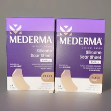 Mederma Silicone Scar Sheet Small 4 Pack Flexi Pro Exp 02/28 Lot x 2 Free Ship