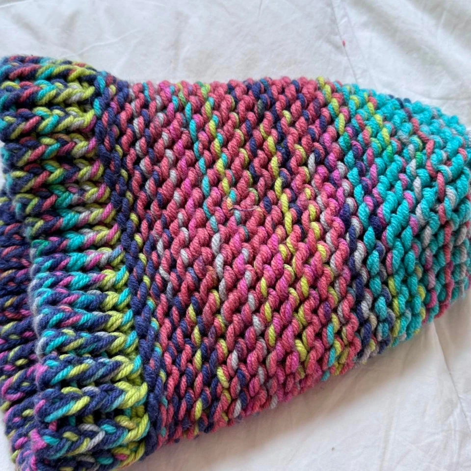 Gorro de punto multicolor hecho a mano hada grunge hippie Foto 4 de 4