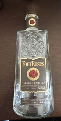 Empty FOUR ROSES Small Batch single barrel Bourbon Whisky 750ml bottle w/cap