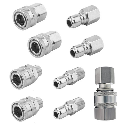 #ad FKKWUOT 3 8 Quick Connect Fittings Pressure Washer Kit Stainless Steel Adapter S $40.32